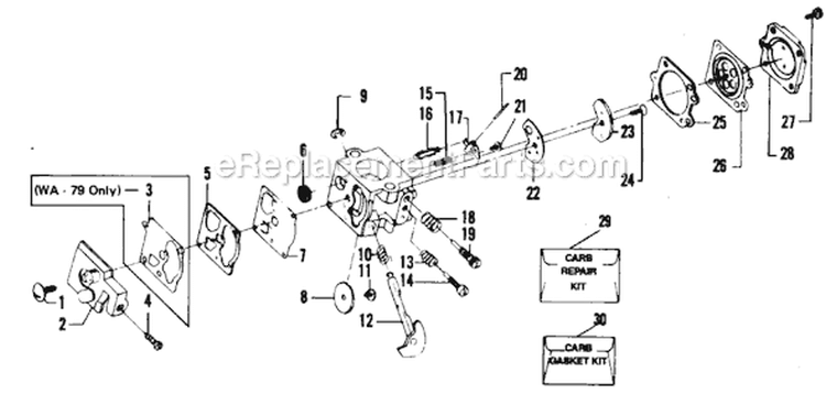 Page A Diagram and Parts List for 6500  Weed Eater Trimmer